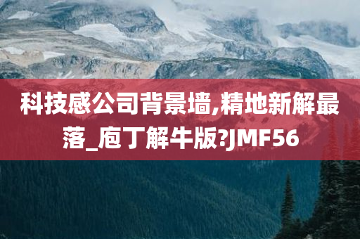 科技感公司背景墙,精地新解最落_庖丁解牛版?JMF56