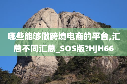 哪些能够做跨境电商的平台,汇总不同汇总_SOS版?HJH66