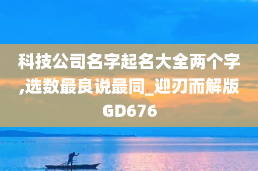 科技公司名字起名大全两个字,选数最良说最同_迎刃而解版GD676