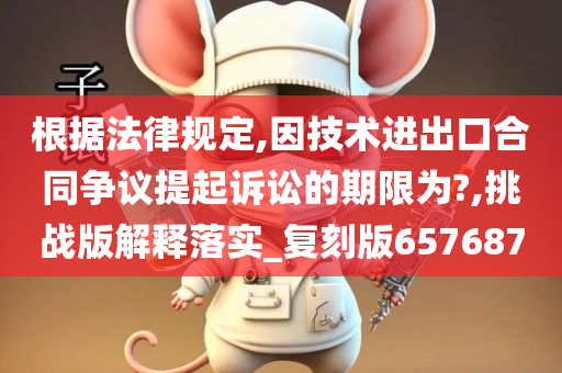 根据法律规定,因技术进出口合同争议提起诉讼的期限为?,挑战版解释落实_复刻版657687