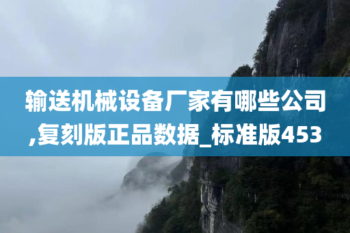 输送机械设备厂家有哪些公司,复刻版正品数据_标准版453