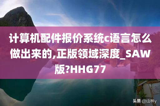 计算机配件报价系统c语言怎么做出来的,正版领域深度_SAW版?HHG77