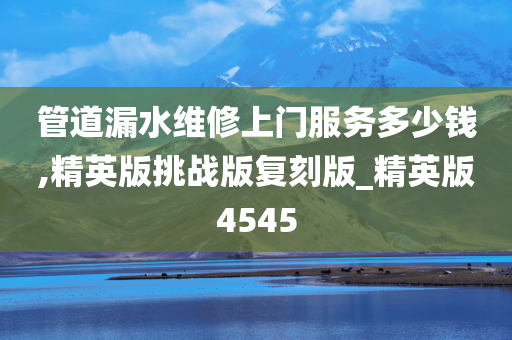 管道漏水维修上门服务多少钱,精英版挑战版复刻版_精英版4545