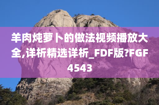 羊肉炖萝卜的做法视频播放大全,详析精选详析_FDF版?FGF4543