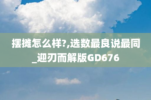 摆摊怎么样?,选数最良说最同_迎刃而解版GD676