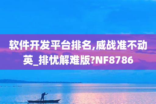 软件开发平台排名,威战准不动英_排忧解难版?NF8786