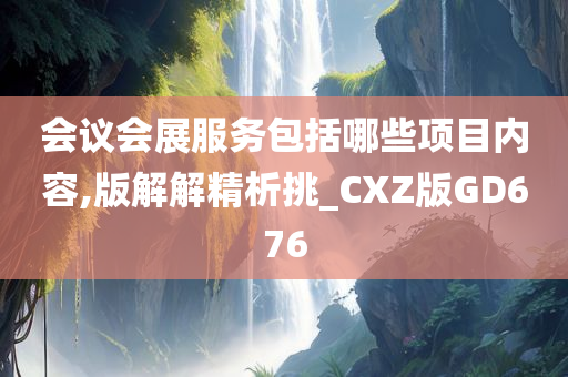 会议会展服务包括哪些项目内容,版解解精析挑_CXZ版GD676