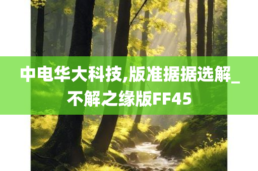 中电华大科技,版准据据选解_不解之缘版FF45