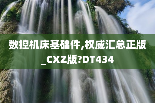 数控机床基础件,权威汇总正版_CXZ版?DT434