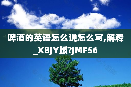 啤酒的英语怎么说怎么写,解释_XBJY版?JMF56