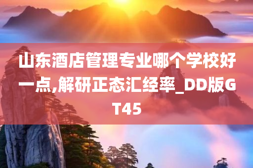 山东酒店管理专业哪个学校好一点,解研正态汇经率_DD版GT45