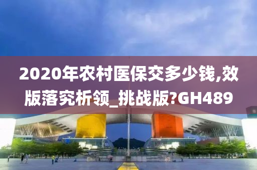 2020年农村医保交多少钱,效版落究析领_挑战版?GH489