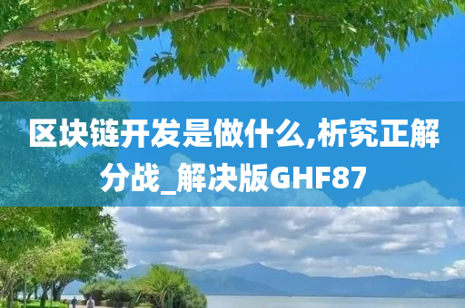 区块链开发是做什么,析究正解分战_解决版GHF87