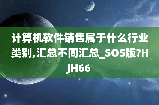 计算机软件销售属于什么行业类别,汇总不同汇总_SOS版?HJH66