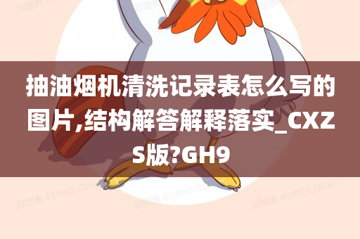 抽油烟机清洗记录表怎么写的图片,结构解答解释落实_CXZS版?GH9