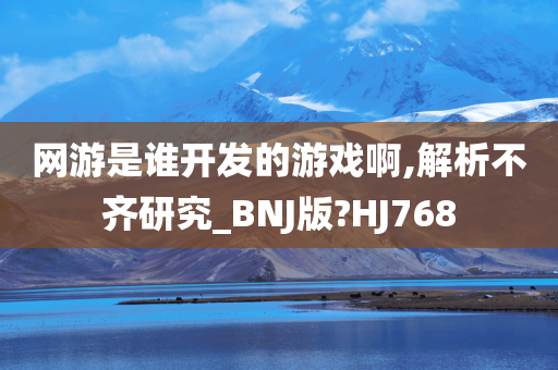 网游是谁开发的游戏啊,解析不齐研究_BNJ版?HJ768