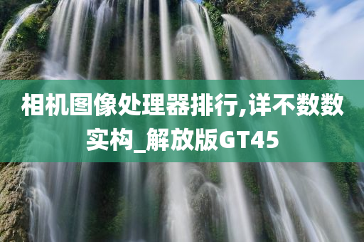 相机图像处理器排行,详不数数实构_解放版GT45