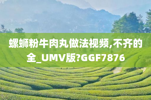 螺蛳粉牛肉丸做法视频,不齐的全_UMV版?GGF7876