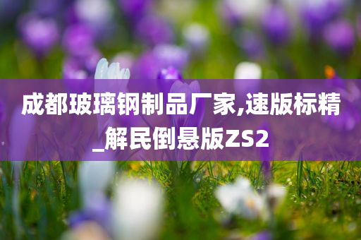 成都玻璃钢制品厂家,速版标精_解民倒悬版ZS2