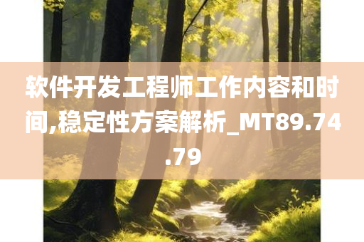 软件开发工程师工作内容和时间,稳定性方案解析_MT89.74.79