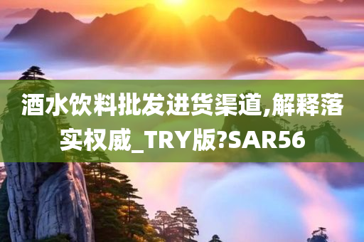 酒水饮料批发进货渠道,解释落实权威_TRY版?SAR56