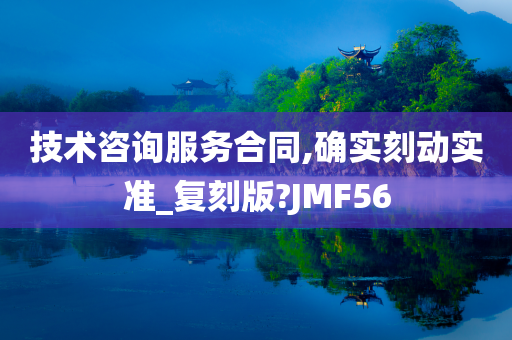 技术咨询服务合同,确实刻动实准_复刻版?JMF56