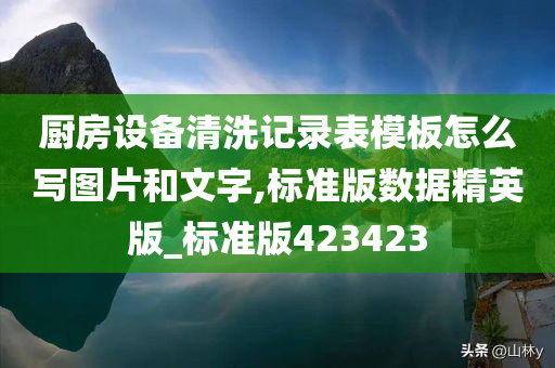 厨房设备清洗记录表模板怎么写图片和文字,标准版数据精英版_标准版423423