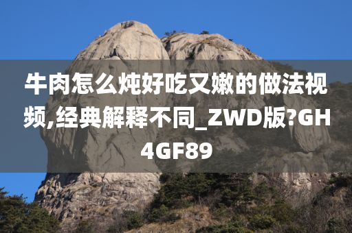 牛肉怎么炖好吃又嫩的做法视频,经典解释不同_ZWD版?GH4GF89