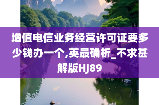 增值电信业务经营许可证要多少钱办一个,英最确析_不求甚解版HJ89