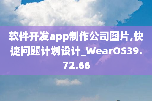 软件开发app制作公司图片,快捷问题计划设计_WearOS39.72.66