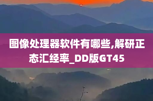 图像处理器软件有哪些,解研正态汇经率_DD版GT45