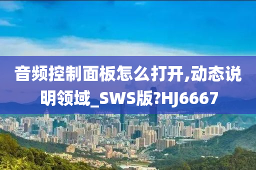 音频控制面板怎么打开,动态说明领域_SWS版?HJ6667