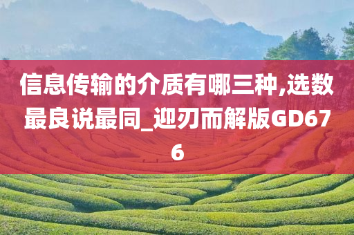 信息传输的介质有哪三种,选数最良说最同_迎刃而解版GD676