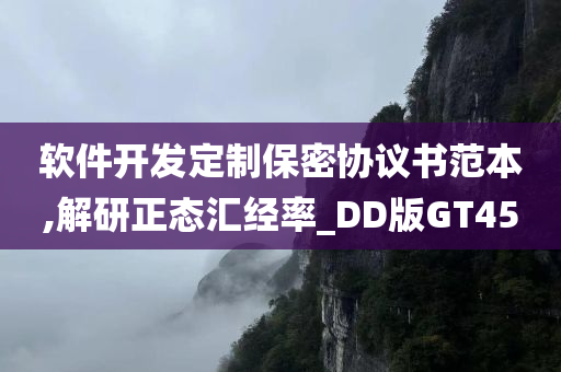 软件开发定制保密协议书范本,解研正态汇经率_DD版GT45