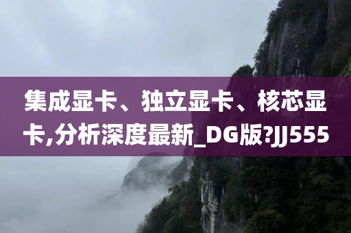 集成显卡、独立显卡、核芯显卡,分析深度最新_DG版?JJ555