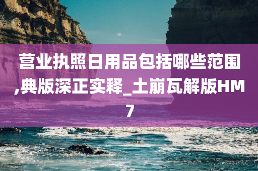 营业执照日用品包括哪些范围,典版深正实释_土崩瓦解版HM7