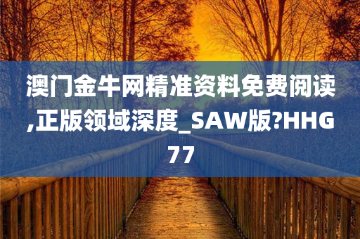 澳门金牛网精准资料免费阅读,正版领域深度_SAW版?HHG77