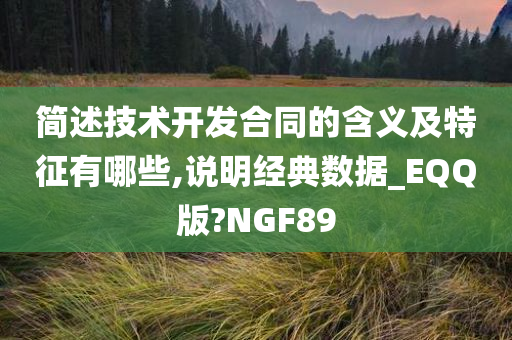 简述技术开发合同的含义及特征有哪些,说明经典数据_EQQ版?NGF89