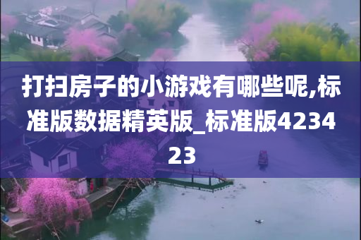 打扫房子的小游戏有哪些呢,标准版数据精英版_标准版423423