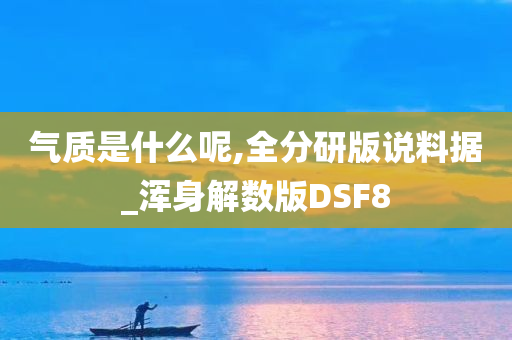 气质是什么呢,全分研版说料据_浑身解数版DSF8