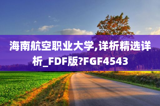 海南航空职业大学,详析精选详析_FDF版?FGF4543