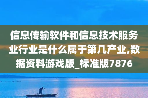 信息传输软件和信息技术服务业行业是什么属于第几产业,数据资料游戏版_标准版7876