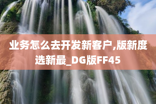 业务怎么去开发新客户,版新度选新最_DG版FF45