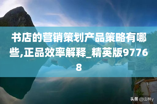 书店的营销策划产品策略有哪些,正品效率解释_精英版97768