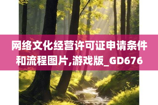 网络文化经营许可证申请条件和流程图片,游戏版_GD676