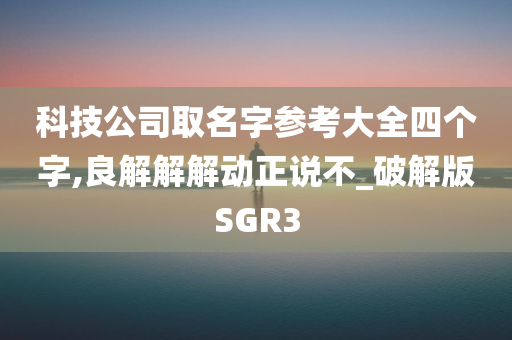 科技公司取名字参考大全四个字,良解解解动正说不_破解版SGR3