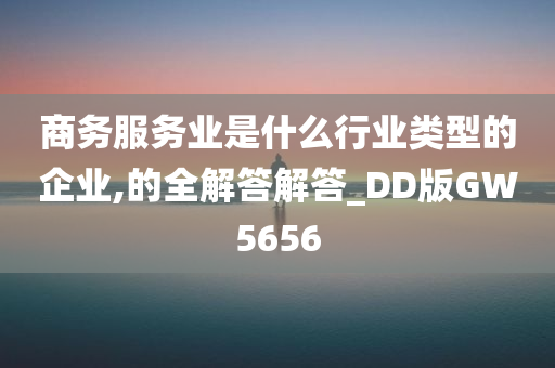 商务服务业是什么行业类型的企业,的全解答解答_DD版GW5656