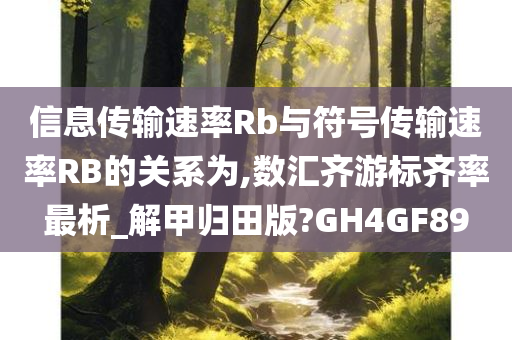 信息传输速率Rb与符号传输速率RB的关系为,数汇齐游标齐率最析_解甲归田版?GH4GF89