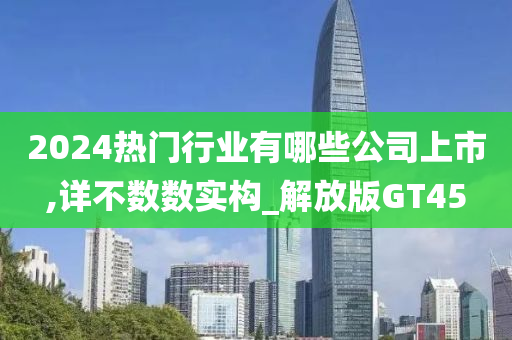 2024热门行业有哪些公司上市,详不数数实构_解放版GT45