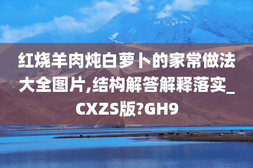 红烧羊肉炖白萝卜的家常做法大全图片,结构解答解释落实_CXZS版?GH9